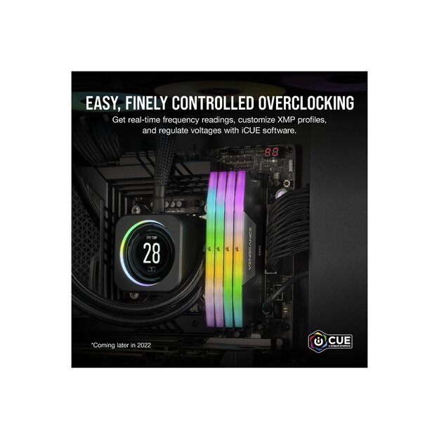 CORSAIR VENGEANCE RGB 32GB 2x16GB DDR5 6000MT/s DIMM Unbuffered 36-44-44-96 Std PMIC XMP 3.0 Black Heatspreader PCB 1.4V 5