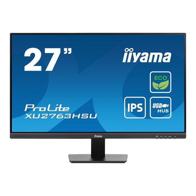 IIYAMA XU2763HSU-B1 27inch ETE IPS EyeComfort/EyeSafe 2.0 FHD 100Hz 250cd/m2 3ms GTG Speakers HDMI DP USB 2x 3.2