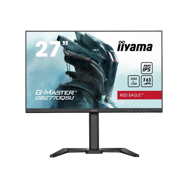 IIYAMA GB2770QSU-B5 27inch ETE IPS G-Master 2560x1440 165Hz 1000:1 400cd/m2 0.5ms HDMI DP 2xUSB-HUB 3.0 Speakers Black Tuner