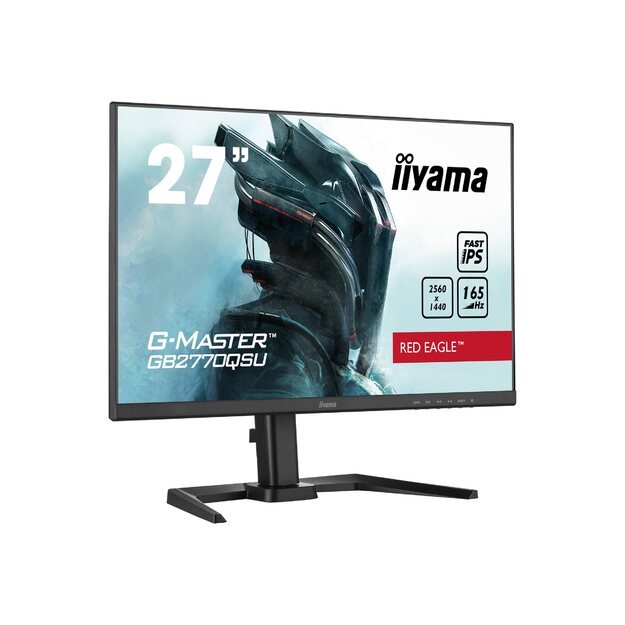 IIYAMA GB2770QSU-B5 27inch ETE IPS G-Master 2560x1440 165Hz 1000:1 400cd/m2 0.5ms HDMI DP 2xUSB-HUB 3.0 Speakers Black Tuner