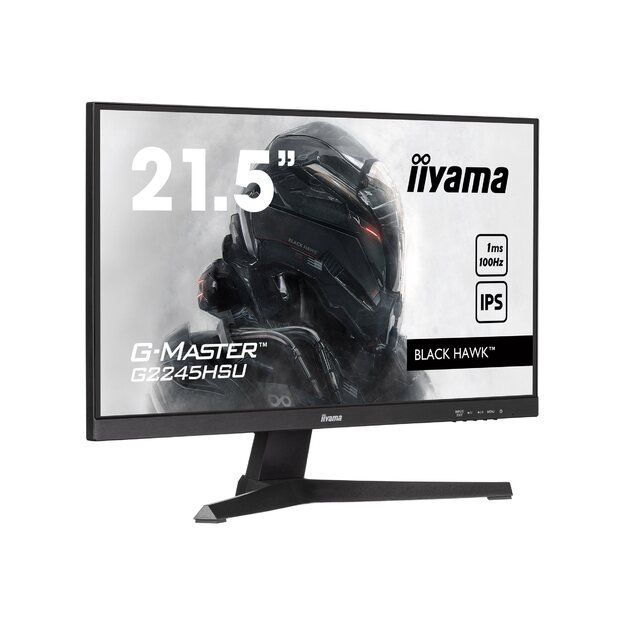 IIYAMA G2245HSU-B1 G-Master 21.5inch ETE IPS FHD Black Hawk 100Hz 250cd/m2 1ms HDMI DP USB-HUB 2x2.0 Speakers Black Tuner