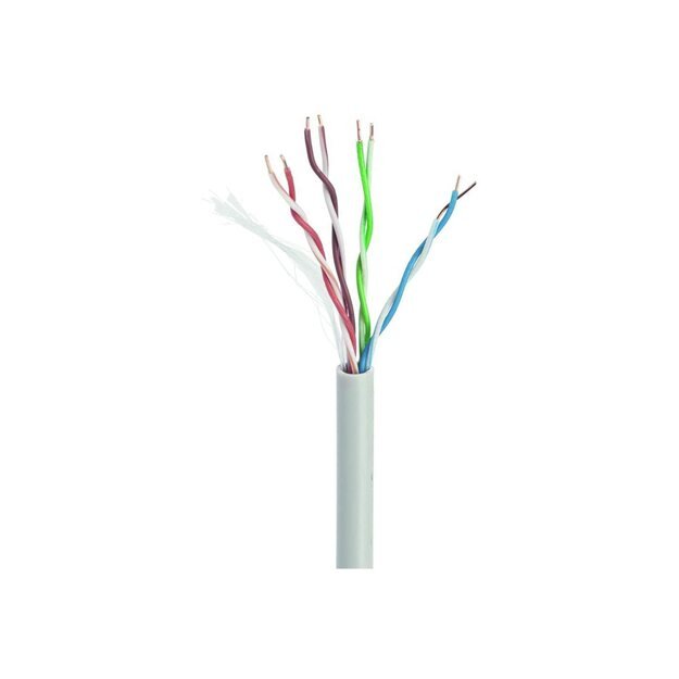 Instaliacinis tinklo kabelis GEMBIRD UPC-5004E-SO UTP solid cable, cat. 5e, 305m, gray