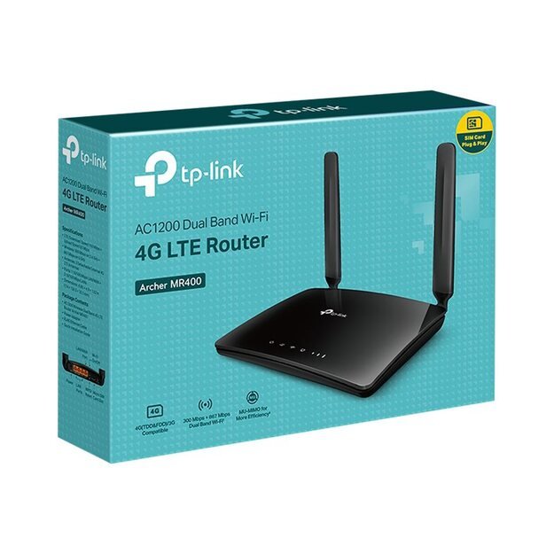 TP-LINK AC1350 Wireless Dual Band 4G LTE Router build-in 4G LTE modem support LTE-FDD/LTE-TDD/DC-HSPA+/HSPA+/HSPA/UMTS/EDGE/GPRS/GSM