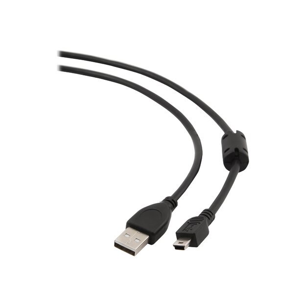 GEMBIRD CCF-USB2-AM5P-6 Gembird USB 2.0 A- MINI 5PM 1,8m cable with ferrite core