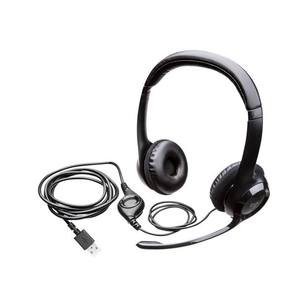 Ausinės LOGITECH H390 Headset USB black