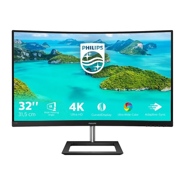 Monitorius PHILIPS 328E1CA/00 Monitor Philips 328E1CA/00 31,5 4K UHD, VA, HDMI/DP, speakers