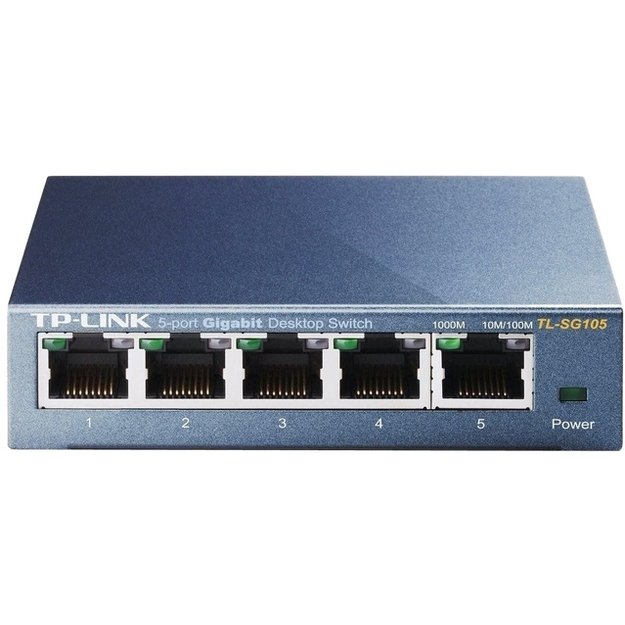 Komutatorius TP-LINK 5-port Metal Gigabit 5 10/100/1000M RJ45 ports supports GMP Snooping QoS Plug and Play metal case