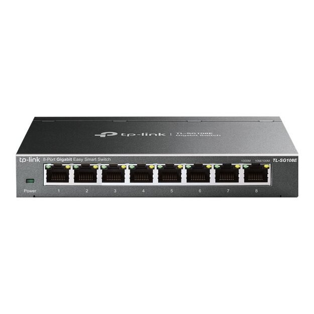 Komutatorius TP-LINK 8-Port Gigabit Easy Smart 8 10/100/1000Mbps RJ45 ports MTU Port Tag-based VLAN QoS IGMP Snooping