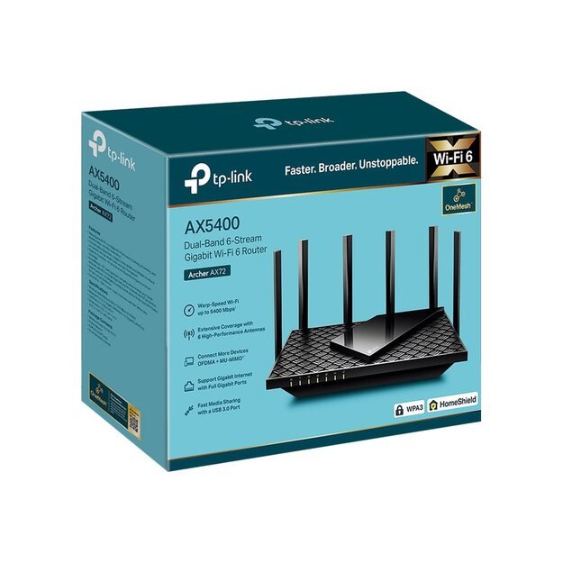 Maršrutizatorius TP-LINK AX5400 Dual-Band Wi-Fi 6