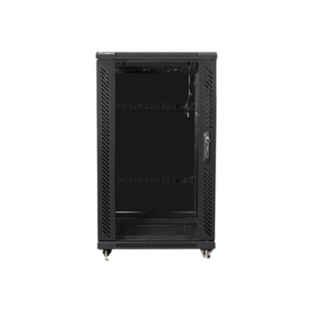 Komutacinė spinta pastatoma LANBERG FF01-6822-12B 19 self-assembly flat pack 22U/ 600x800mm black