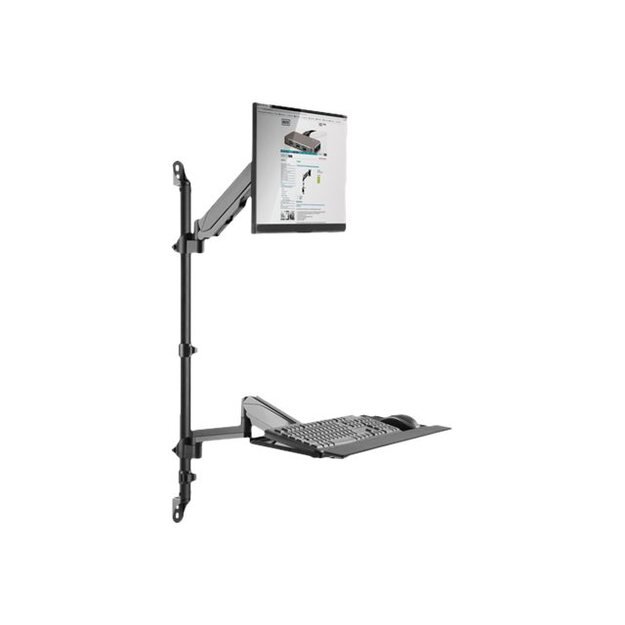 DIGITUS Flexible Single Monitor stand/seat wall-mounted workstation 10