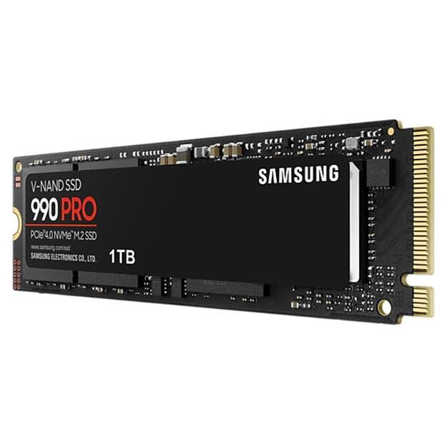 Kietasis diskas (SSD) vidinis SSD|SAMSUNG|990 PRO|1TB|M.2|PCIE|NVMe|MLC|Write speed 6900 MBytes/sec|Read speed 7450 MBytes/sec|2.3mm|TBW 600 TB|MTBF 1500000 hours|MZ-V9P1T0BW