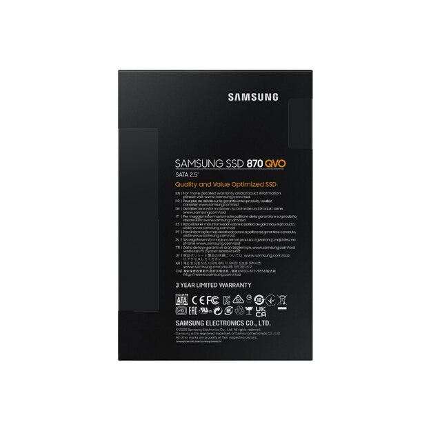 Kietasis diskas (SSD) vidinis SAMSUNG 870 QVO SSD 8TB SATA 2.5inch