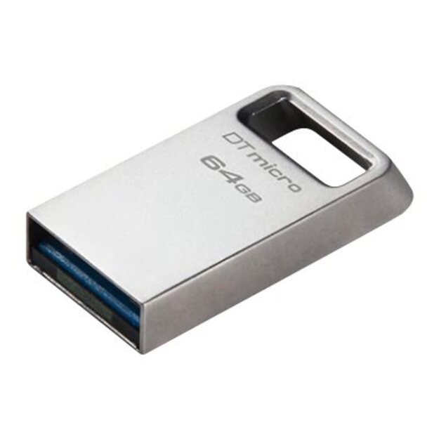 USB raktas KINGSTON 64GB DataTraveler Micro 200MB/s Metal USB 3.2 Gen 1 2