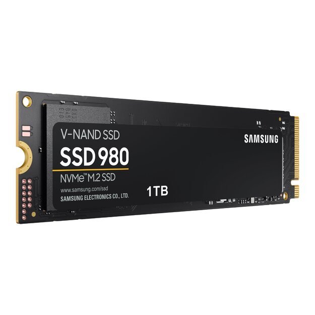 Kietasis diskas (SSD) vidinis SSD|SAMSUNG|980|1TB|M.2|PCIE|NVMe|MLC|Write speed 3000 MBytes/sec|Read speed 3500 MBytes/sec|2.38mm|TBW 600 TB|MTBF 1500000 hours|MZ-V8V1T0BW