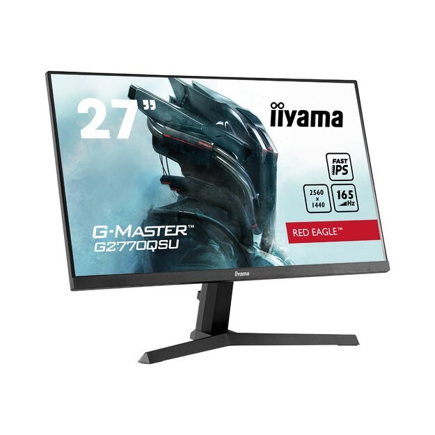 Monitorius IIYAMA G2770QSU-B1 27inch ETE Fast IPS Gaming G-Master Red Eagle 2560x1440 165Hz 1000:1 400cd/m2 0.5ms HDMI DP USB-HUB 2x3 Speakers