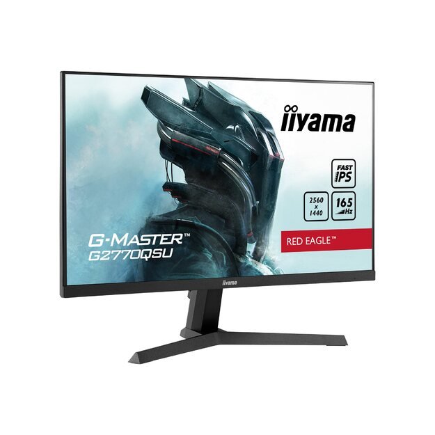 Monitorius IIYAMA G2770QSU-B1 27inch ETE Fast IPS Gaming G-Master Red Eagle 2560x1440 165Hz 1000:1 400cd/m2 0.5ms HDMI DP USB-HUB 2x3 Speakers