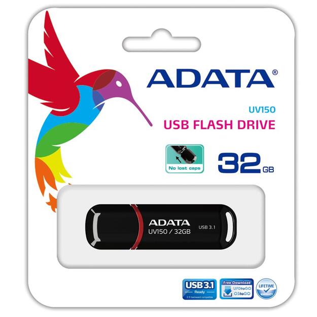 USB raktas ADATA UV150 32GB USB3.0 Stick Black