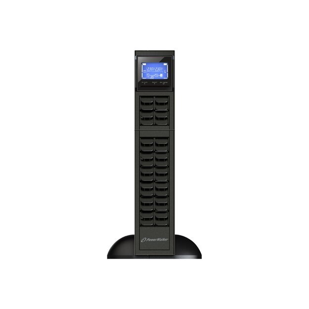 Nepertraukiamo maitinimo šaltinis UPS POWERWALK VFI 1000 CRM LCD On-Line 1000VA, 19 2U, 3x IEC, USB/RS-232, LCD, Rack/Tower