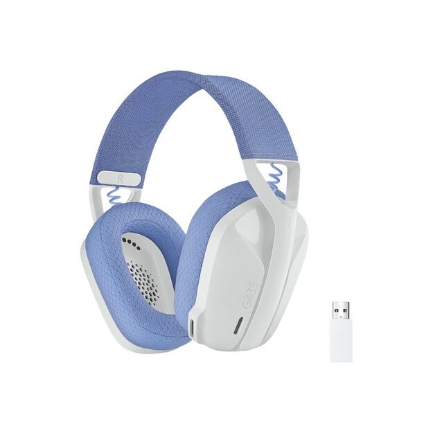 Ausinės LOGITECH G435 LightSpeed Wireless Gaming Headset - WHITE - EMEA