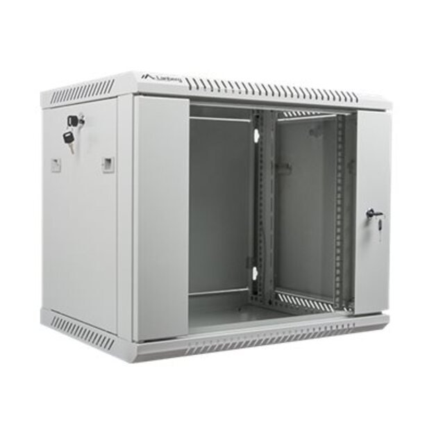 Komutacinė spinta pakabinama LANBERG WF01-6409-10S rack 19 demounted flat pack 9U/600x450mm gray 2