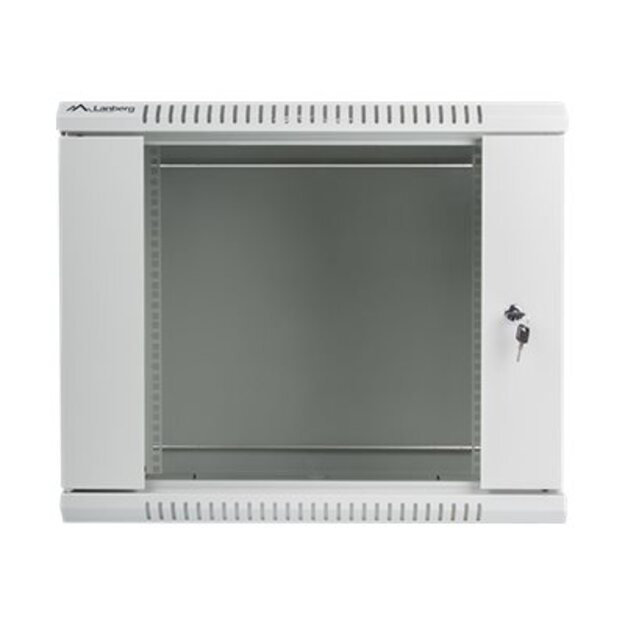 Komutacinė spinta pakabinama LANBERG WF01-6409-10S rack 19 demounted flat pack 9U/600x450mm gray 1