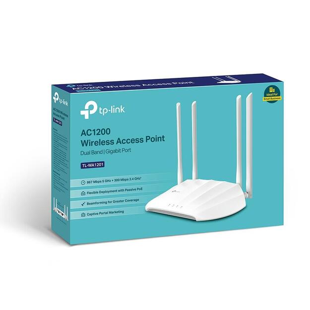 Access Point|TP-LINK|1200 Mbps|IEEE 802.11a|IEEE 802.11b|IEEE 802.11g|IEEE 802.11n|IEEE 802.11ac|1x10/100/1000M|TL-WA1201