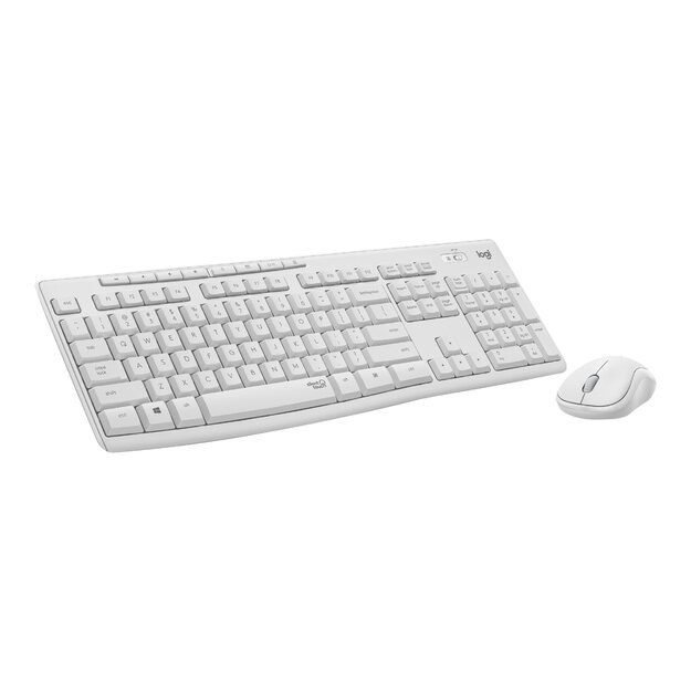 Klaviatūra + pelė komplektas LOGITECH MK295 Silent Wireless Combo - OFF WHITE - US INTL - INTNL