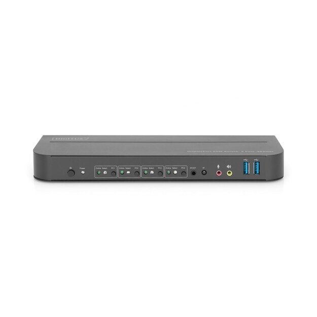 DIGITUS KVM Switch 4x1 DP DP/HDMI Out USB 4Kx2K 60Hz