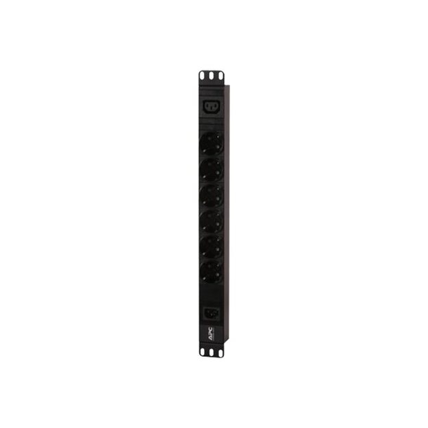 APC Easy PDU EPDU1010B-SCH Basic 1U 10A 230V 6x Schuko & 1x C13 C14 stekker