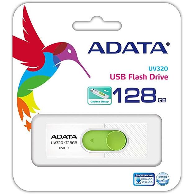 MEMORY DRIVE FLASH USB3 128GB/WHITE AUV320-128G-RWHGN ADATA