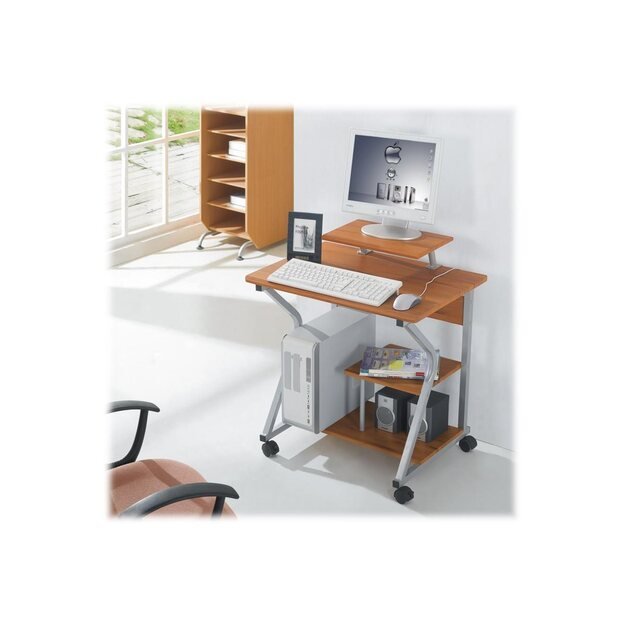 TECHLY Compact Computer Desk 700x500 Beech