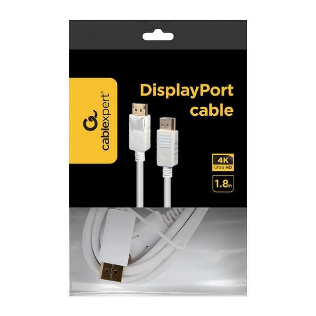 GEMBIRD DisplayPort cable 4K 1.8m white 1