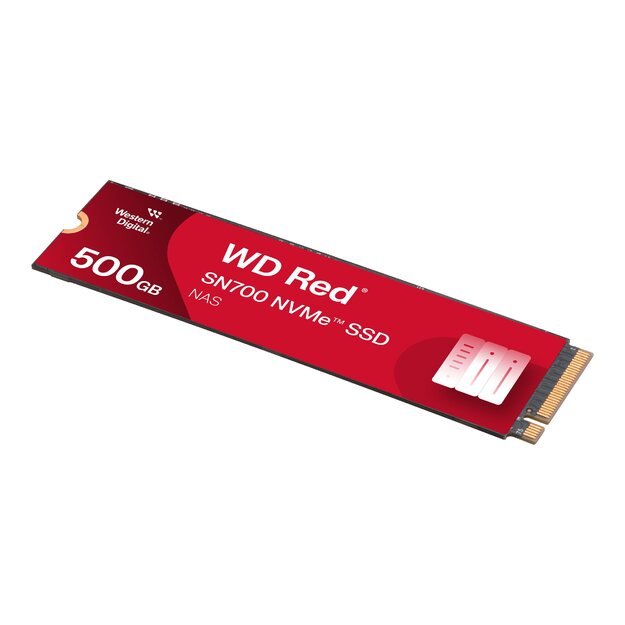 SSD|WESTERN DIGITAL|Red SN700|500GB|M.2|PCIE|NVMe|Write speed 2600 MBytes/sec|Read speed 3430 MBytes/sec|WDS500G1R0C 1