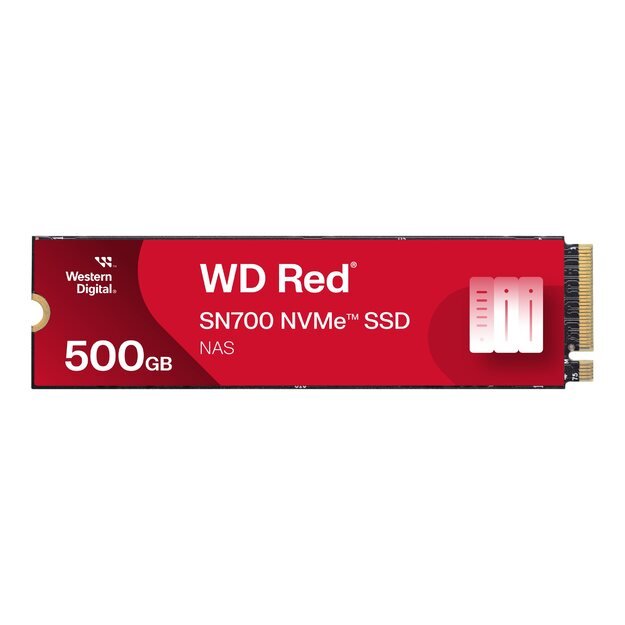 SSD|WESTERN DIGITAL|Red SN700|500GB|M.2|PCIE|NVMe|Write speed 2600 MBytes/sec|Read speed 3430 MBytes/sec|WDS500G1R0C 2