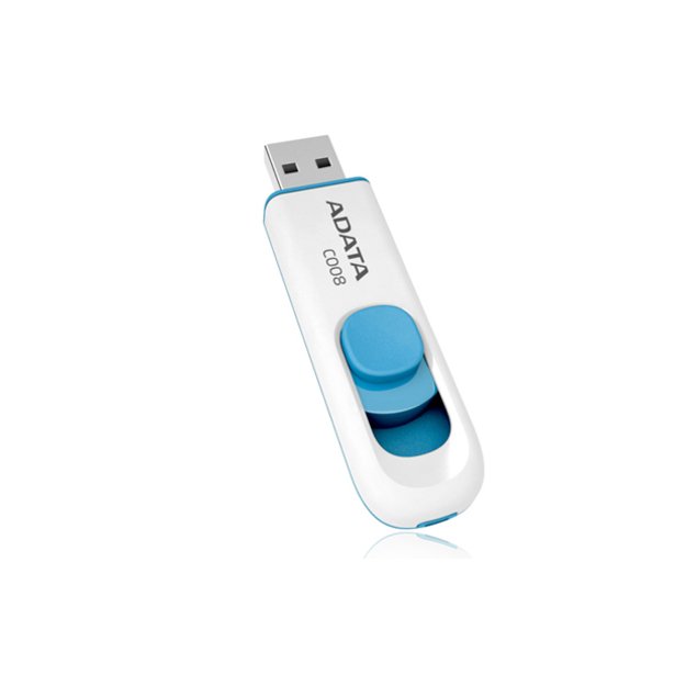 USB raktas ADATA 32GB USB Stick C008 Slider USB 2.0 white blue