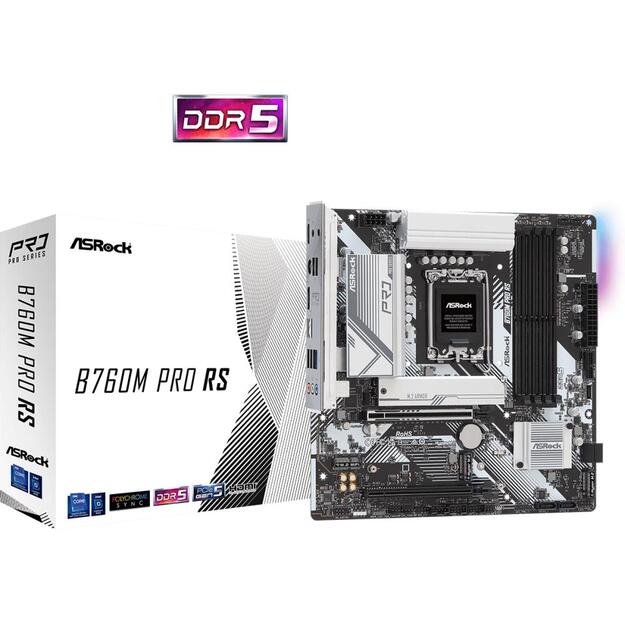 ASROCK B760M PRO RS LGA1700 mATX 4x DDR5 PCIe 5.0 x16 2.5G LAN