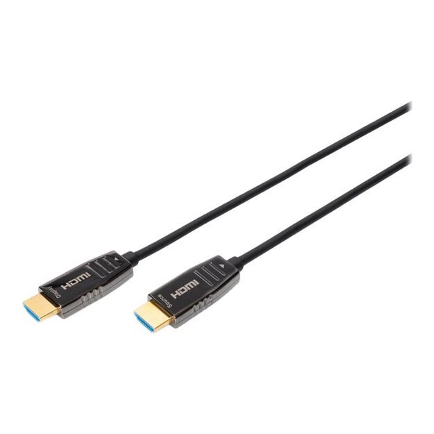 ASSMANN HDMI AOC Hybrid-fiber connection cable Type A M/M 20m UHD 8K60Hz CE gold bl