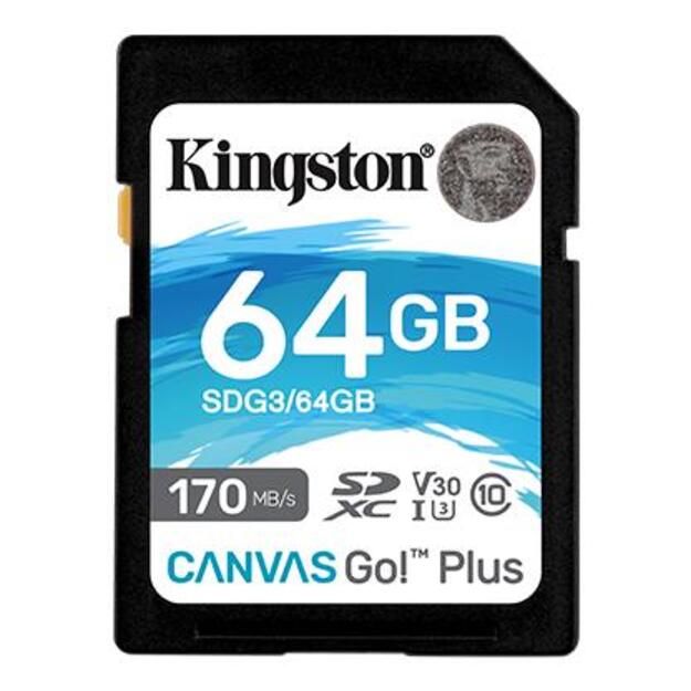 Atminties kortelė SDXC 64GB UHS-I/SDG3/64GB KINGSTON