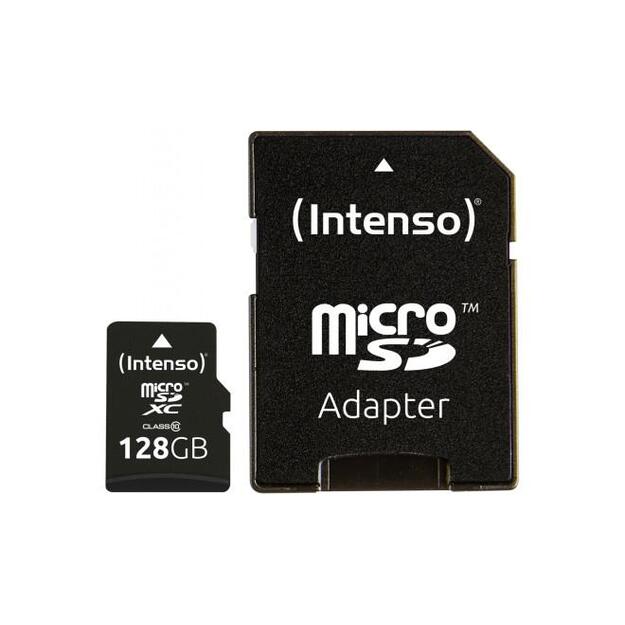 Atminties kortelė su adapteriu MEMORY MICRO SDXC 128GB C10/W/ADAPTER 3413491 INTENSO