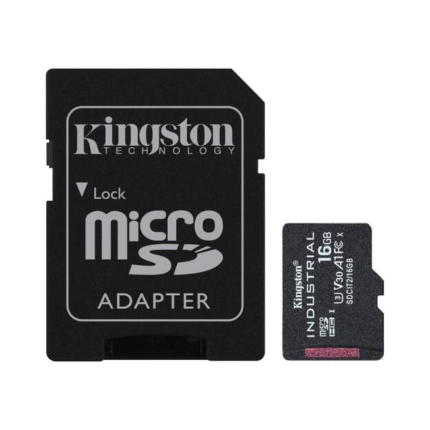 Atminties kortelė su adapteriu MICRO SDHC 16GB UHS-I/W/A SDCIT2/16GB KINGSTON