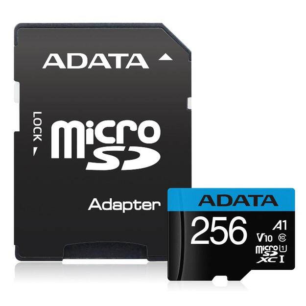 Atminties kortelė su adapteriu MICRO SDXC 256GB W/AD./AUSDX256GUICL10A1-RA1 ADATA