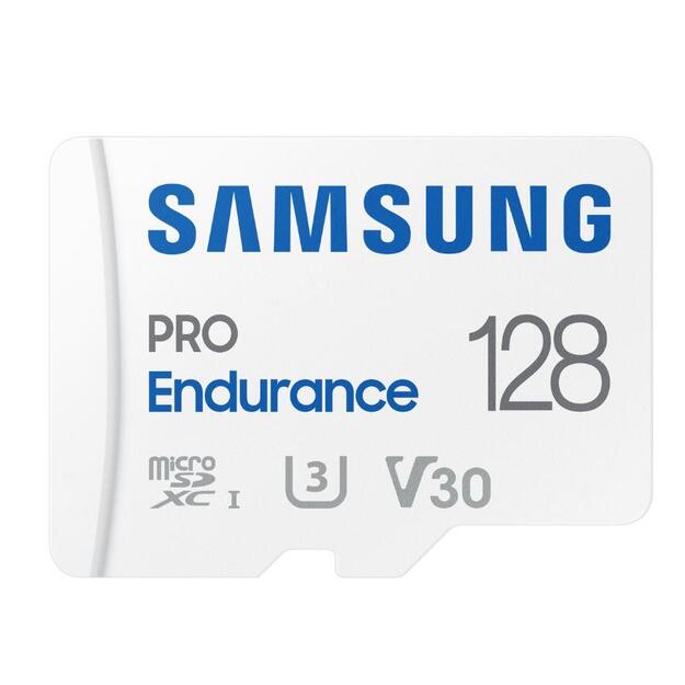 Atminties kortelė su adapteriu SAMSUNG PRO Endurance microSD Class10 128GB incl adapter R100/W40 up to 70080 hours