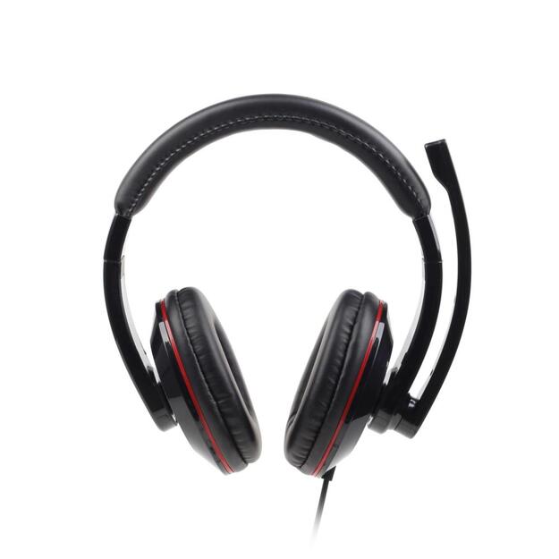 Ausinės HEADSET STEREO USB BLACK/MHS-U-001 GEMBIRD