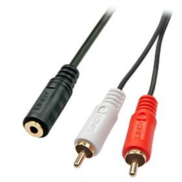 Audio adapteris CABLE ADAPTER AUDIO/VIDEO/0.25M 35677 LINDY