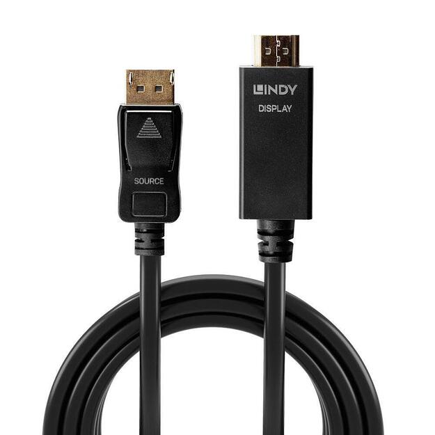 Vaizdo kabelis - adapteris DISPLAY PORT TO HDMI 3M/36923 LINDY