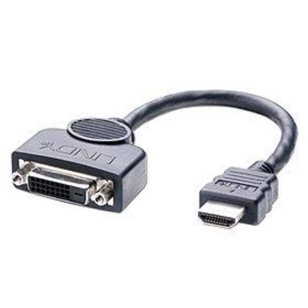 Vaizdo kabelis - adapteris DVI-HDMI 0.2M/41227 LINDY