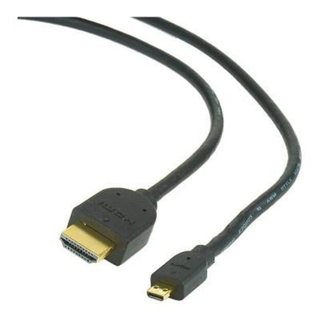 Vaizdo kabelis HDMI-MICRO HDMI 1.8M/V.2.0 BLK CC-HDMID-6 GEMBIRD