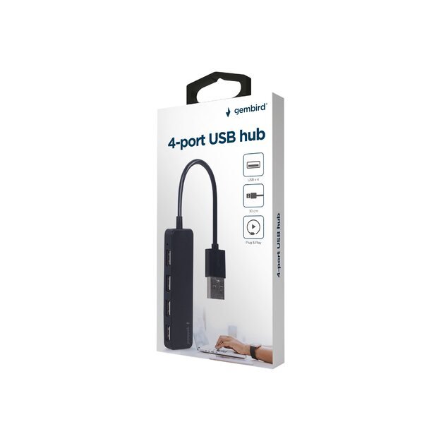 GEMBIRD 4-port USB HUB black
