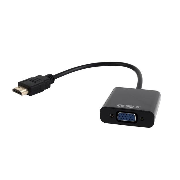 GEMBIRD A-HDMI-VGA-03 Gembird adapter HDMI-A(M) ->VGA (F) + audio, on cable, black